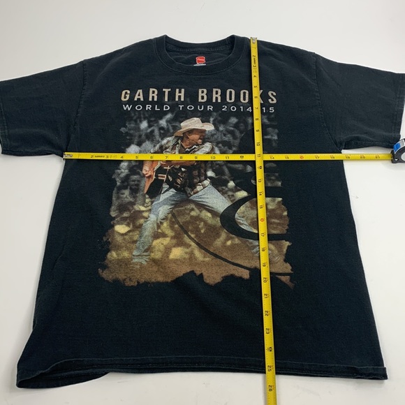 Garth Brooks World  Tour T-shirt 2014-2015 Medium Black Graphic Logo - Picture 6 of 8